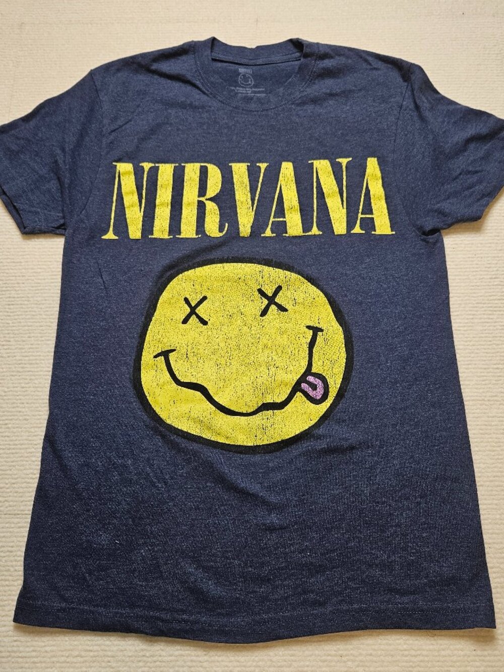 Nirvana blue tee - size Small